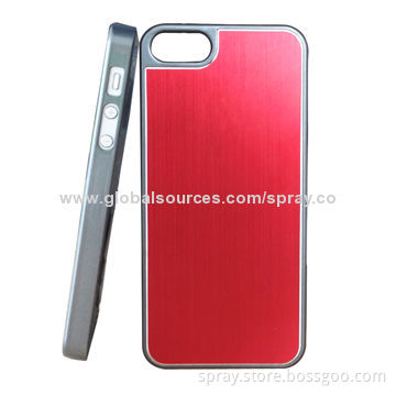 Brushed Aluminum Cases for iPhone 5, 5S with Bright and Colorful, Easy-to-install and Remove